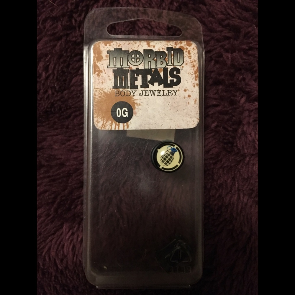 Morbid metals body jewelry - black plugs 0g